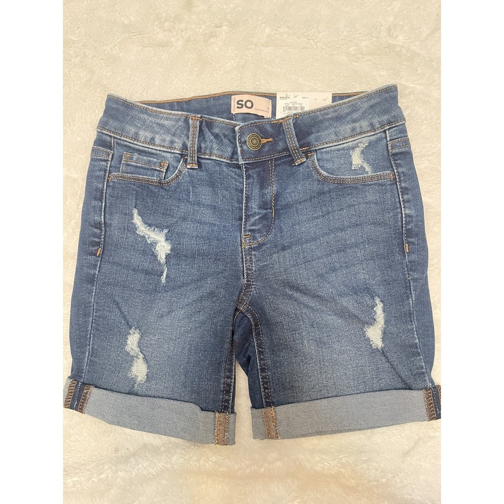 Sonoma Girl's Bermuda Jean Shorts Size 8 Adjustable New